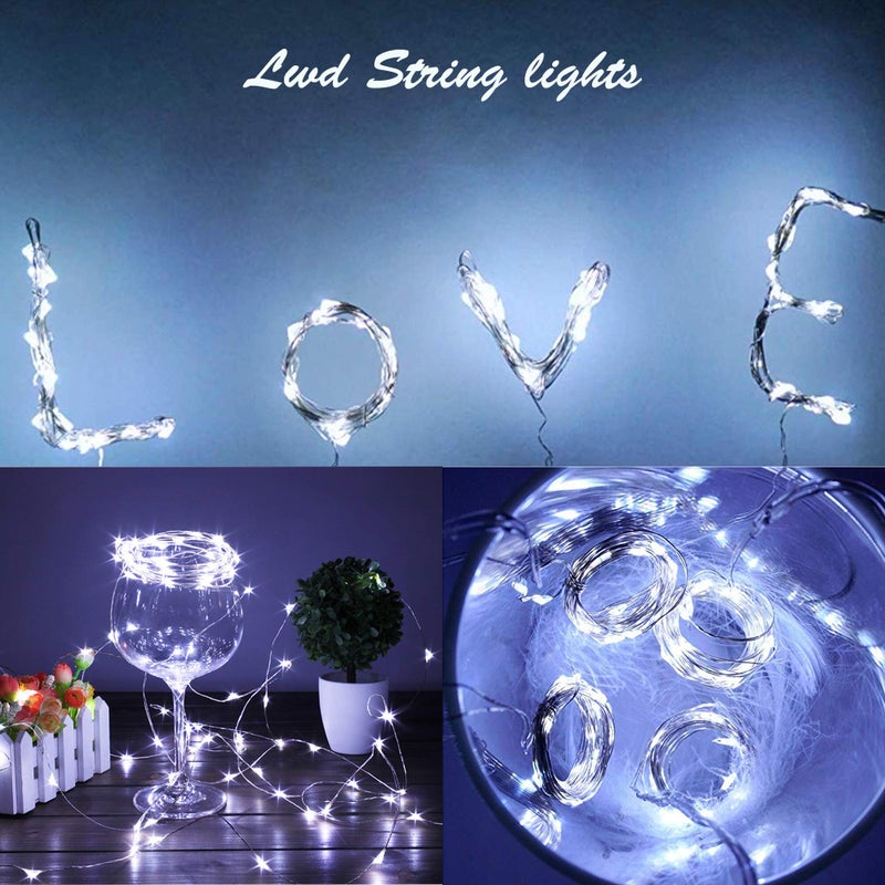 VOOKRY 8 Pack Solar Powered Wine Bottle Lights, 20 LED Waterproof Outdoor Solar Fairy String Cork Lights for Wedding,Christmas,Birthday,Halloween,Garden,Patio,Tabletop,Indoor Decor (Cool White) - Image 3
